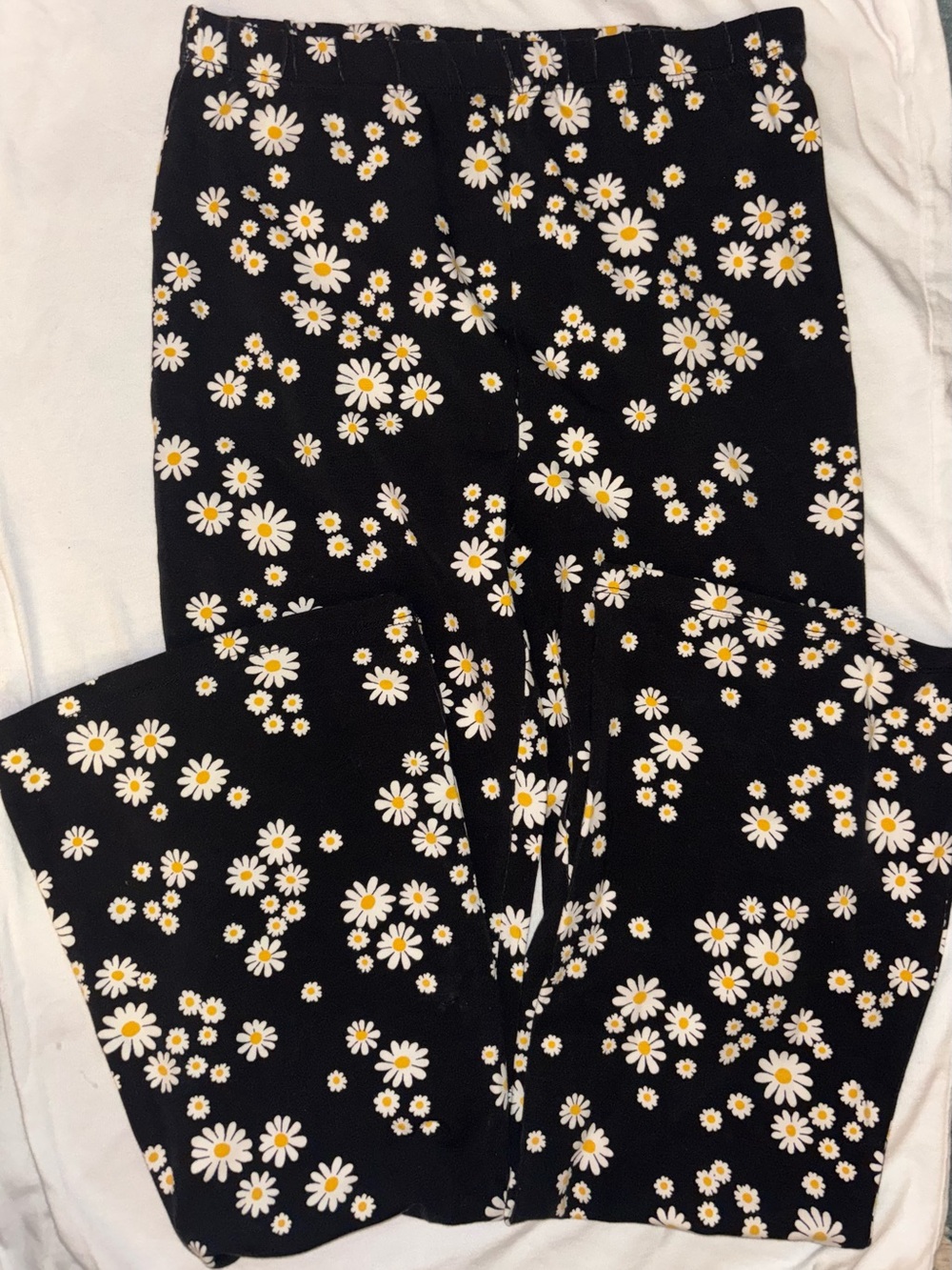 jumping beans Black Floral Daisy Leggings